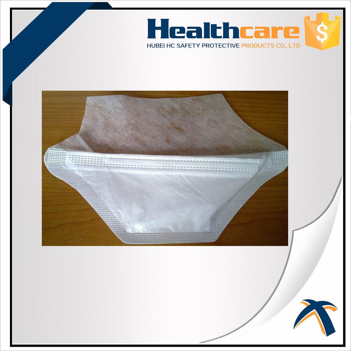 4 Ply 3 Ply Foldable Disposable Safety Face Mask With Beard Cover Respirator Duck Shape