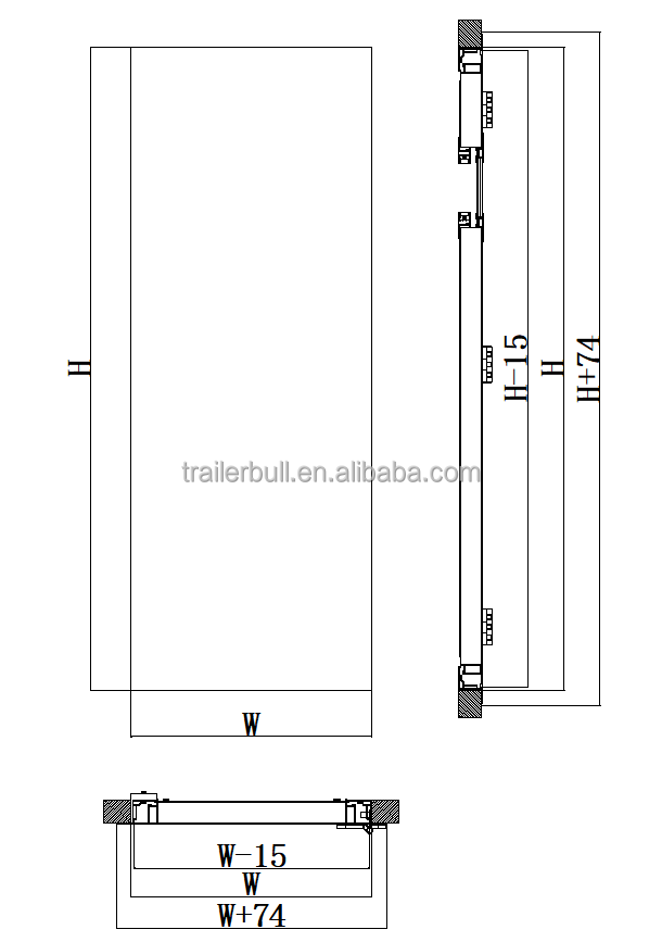 EuroVision Safari EVDX-2000x790 Insulation Motorhome Entry Doors Made of Tempered Glass