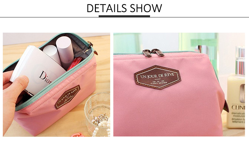 Digital Printing Logo Pure Color Canvas Makeup Cosmetic Bag