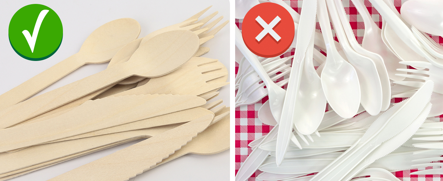 wood flatware