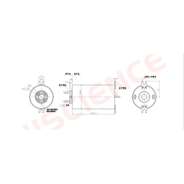 24 Circuits 10A Through Bore Slip Rings 0-200RPM Working Speed