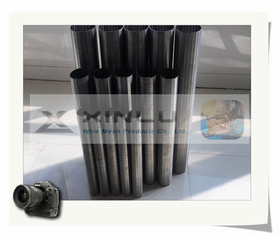 Filter Water Well Screen Pipe Wire Wrapped SS304L V Shape Strainer Pipe