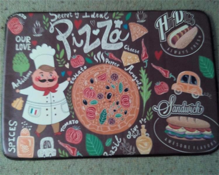 Anti Fatigue Kitchen Mats With NBR Foam Puzzle Style Printed Pattern