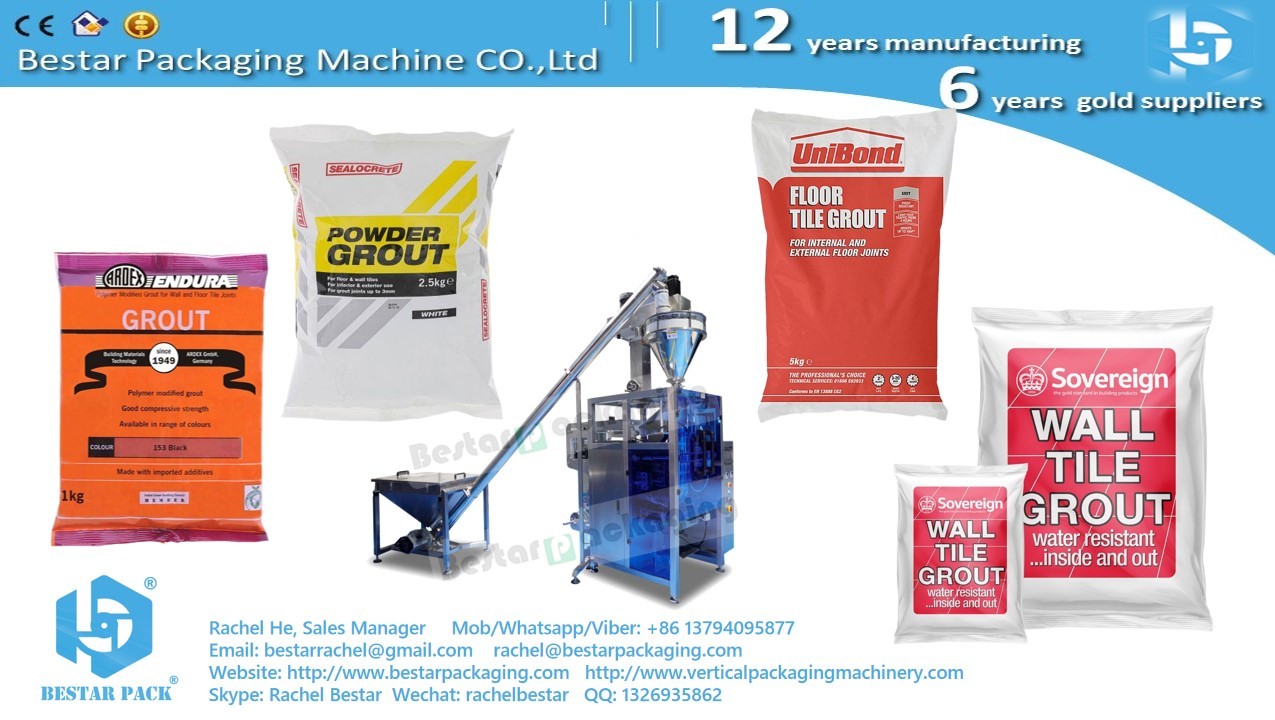 Lime powder PE film pouch automatic packing machine with stainless steel auger screw weighing BSTV-450DZ