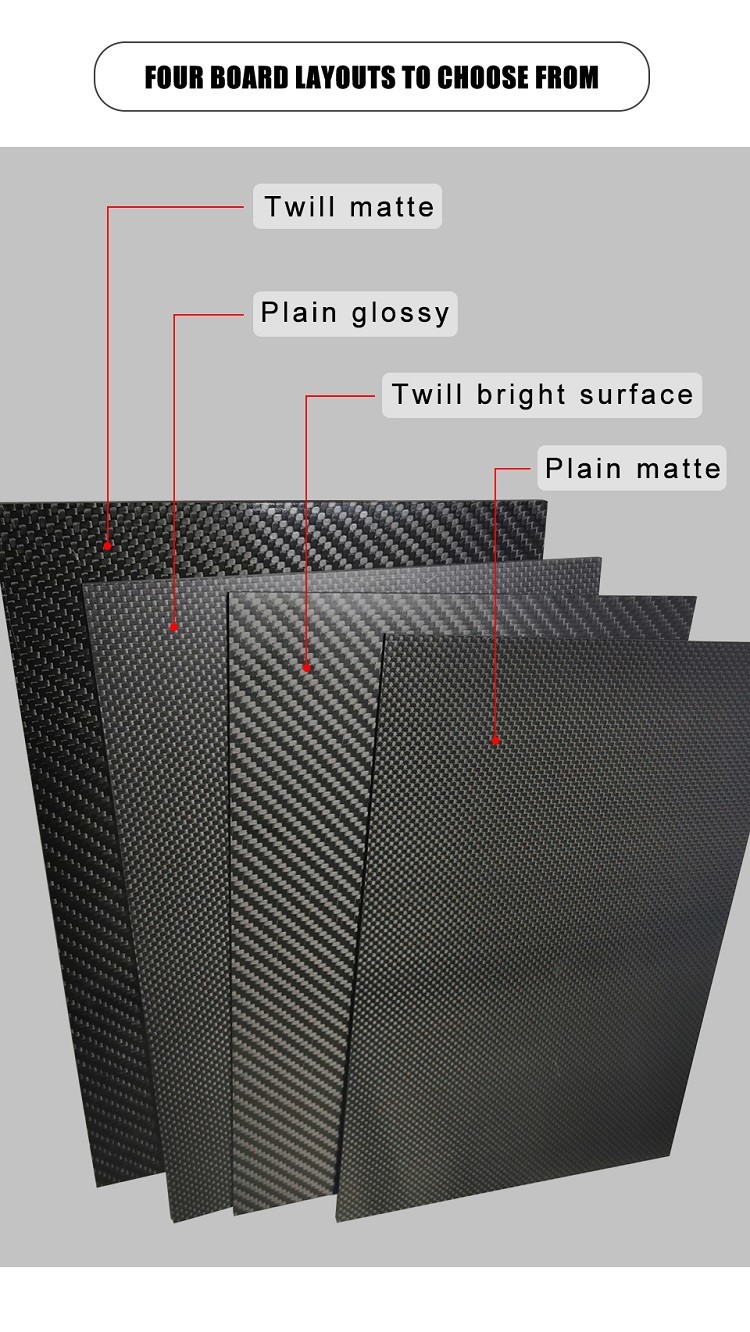 3K Carbon Fiber Board Thickness 0.2-6mm High Strength Carbon Fiber Sheet Lightweight And Durable