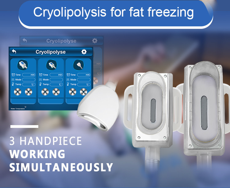 Non-Invasive Cryolipolysis Slimming Machine 360° Cooling with Replacement Cup 3 Handpieces