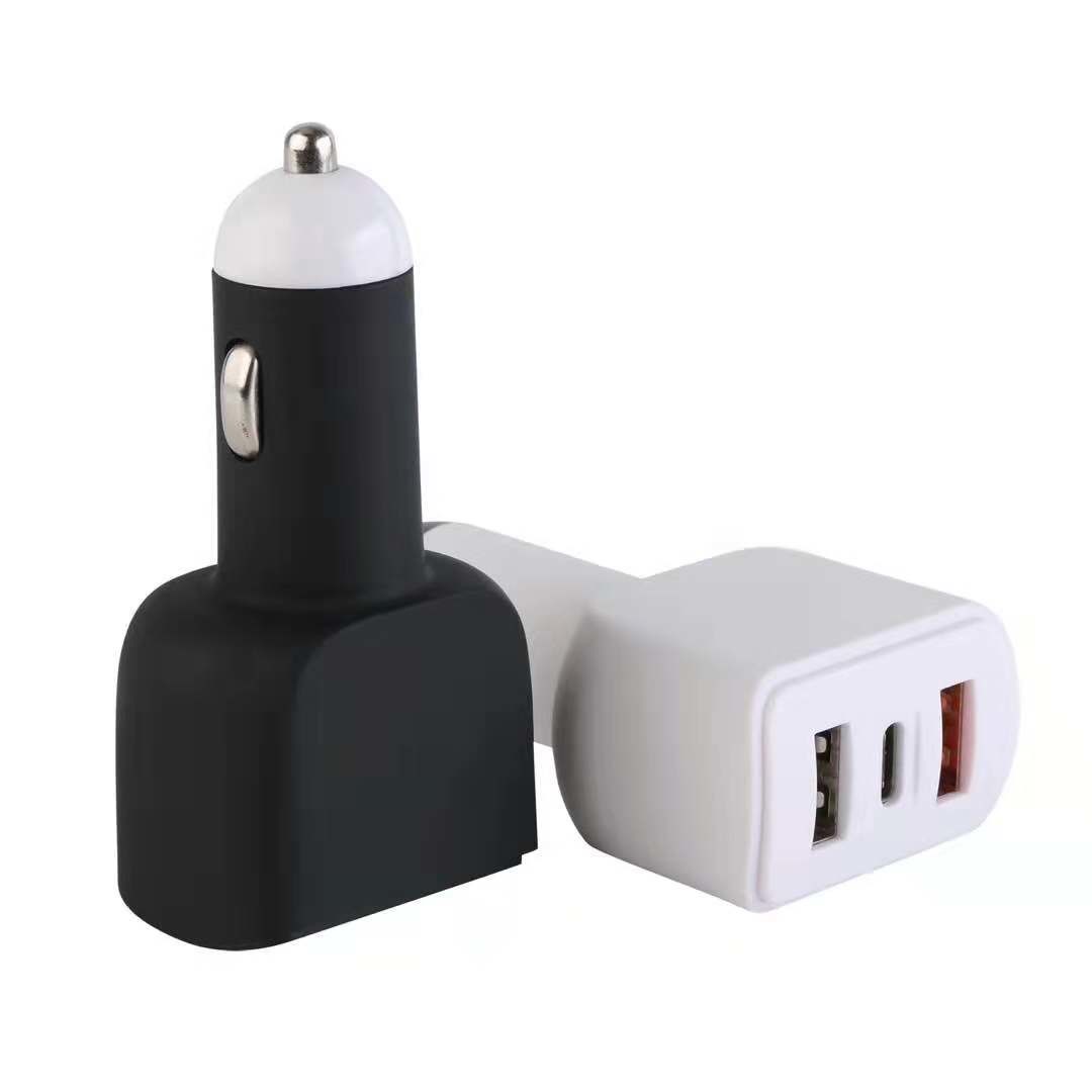 7A 3 USB CAR CHARGER QC3.0 TYPE-C+ USB Universal Compatible USB CAR CHARGER for all electronics cheap price
