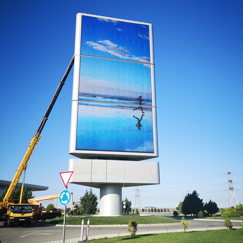 Customized Size High Brightness P6 Outdoor Facade LED Screen With Mean Well Power Supply