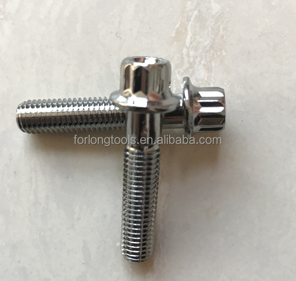 12 PT BBS RS/RX Split Rim Bolts M7 x 32 Steel Chrome-plated for DIN Standard Performance Long-Lasting Performance