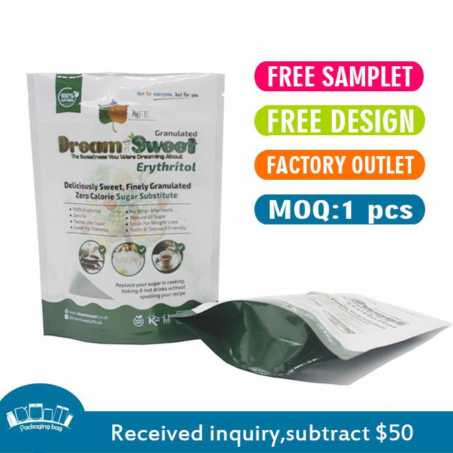 9 Colors Food Grade Gummy Biodegradable Stand Up Pouches With Zipper