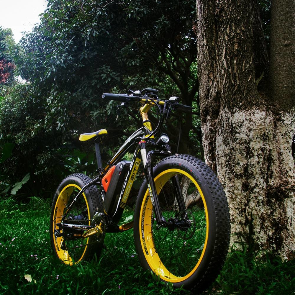 US EU STOCK Long Range Fat Tire Electric Bike 1000w 17Ah All Terrain Motorcycle Hardtail Rich Bit Rt-012