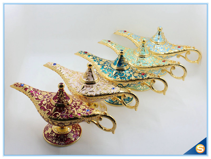 Middle East style metal aladdin lamp trinket box jewelry box for gift