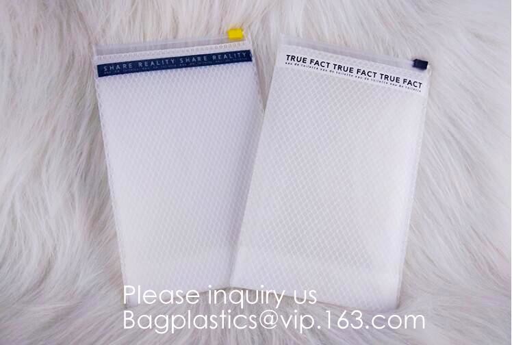 Frosted Plastic EVA Garment Packing Bag Suit Clothes Bags With zipper slider,Luxury design EVA cosmetic packaging bag wi
