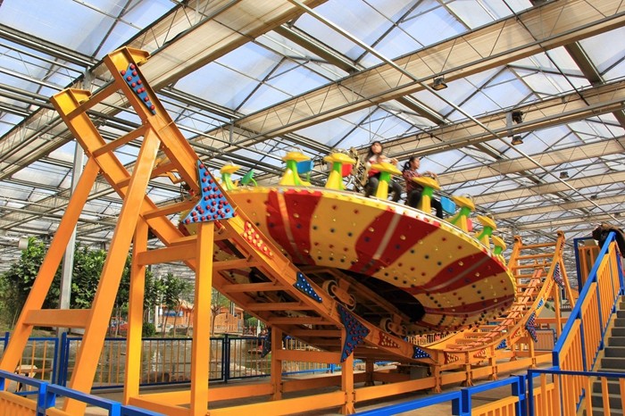 Frp Material Amusement Park Machines , Thrilling Flying Ufo Disko Rides