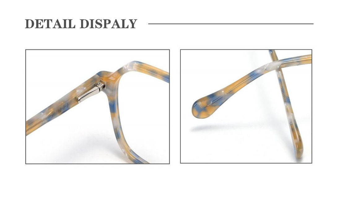 Polygon Ultra Light Acetate Frame Glasses Optical Prescription Durable
