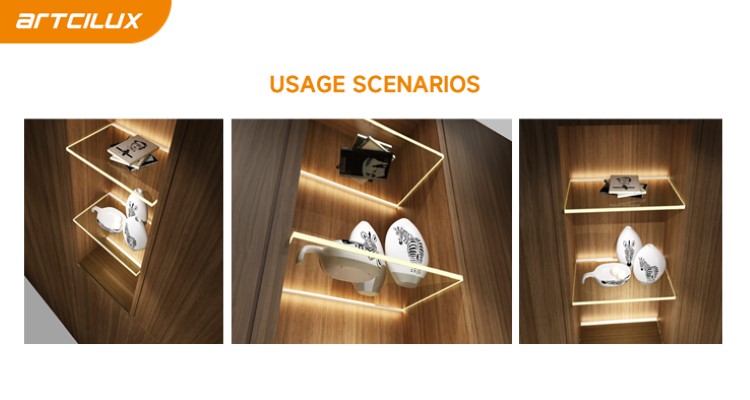 Aluminum Profile Wardrobe Cabinet LED Light Cutting Service 12/24V DC A2109