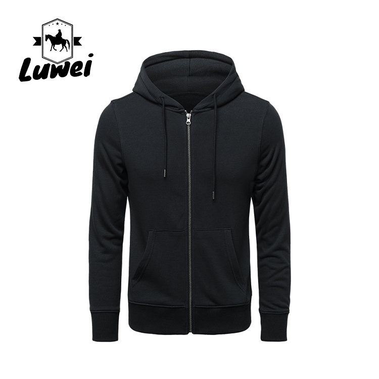 Casual Custom Long Sleeve 85% Baumwolle Knitted Cardigan Cotton Pullover Plain Zip Up Men's Baggy Sweatshirt Hoodies
