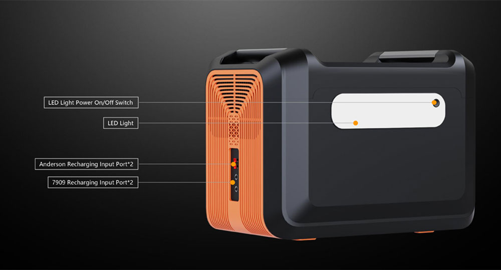 2400W Outdoor Camping Portable Solar Power Bank 48V 2232Wh
