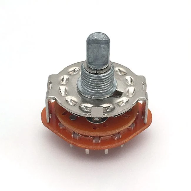 4 Pole 5 Position Rotary Switch RS25-1-12 Shaft 500V 50-60Hz 1minute Rotary Voltage Selector Switch