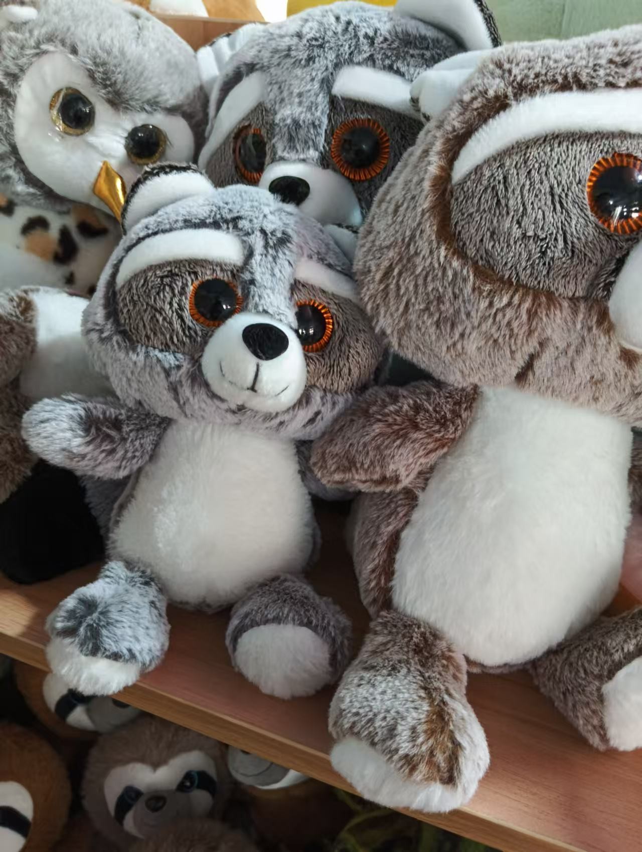 Cute Raccoon Plush Toy Stuffed Doll Cartoon Animal Crafts Gift