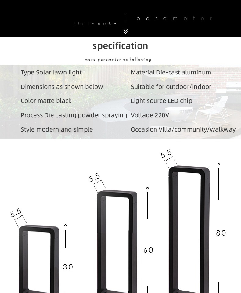 Villa Motion Sensor LED Light 6000K Motion Sensor Solar Landscape Lights