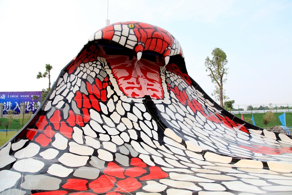 Commercial Fiberglass Water Slides For Swimming Pool 2 Person Capicity