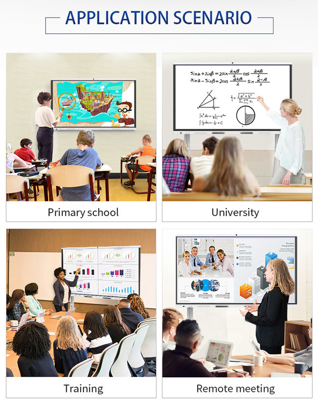 ROHS 86 Inch Touch Screen Monitor Android Interactive Whiteboards For Schools