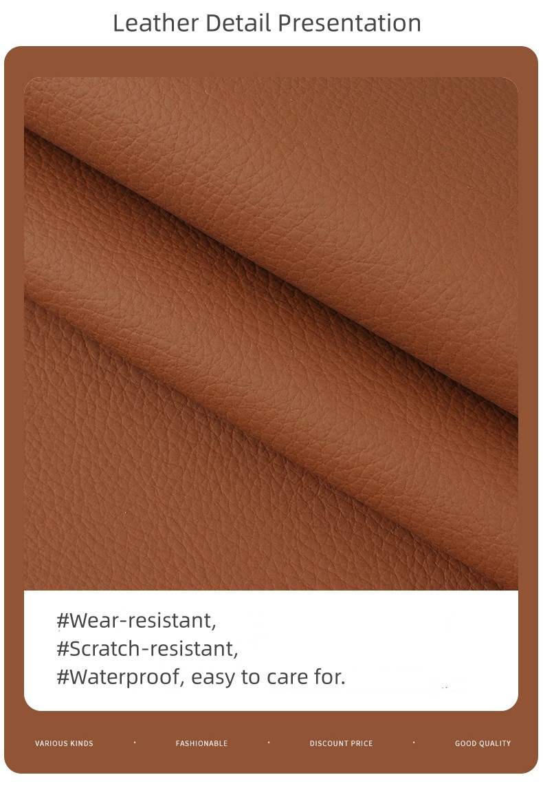 Litchi PVC Leather For Furniture 1.4mm Thickness Imitate Genuine Faux Leather