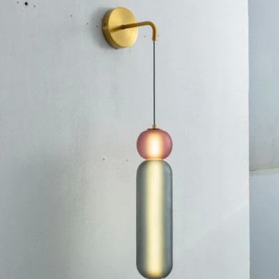 Scandinavian glass pendant lights Minimal colorful lampshade bedside lamp(WH-AP-582)