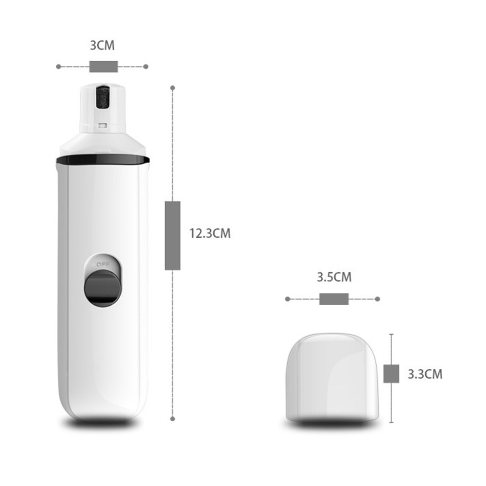 Portable Rechargeable Painless Pet'S Nail Grinder 360° Polishing One Button Trimming
