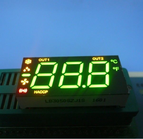 Multiplexed Triple Digit Seven Segment LED Display Ultra White For Heating / Cooling Control