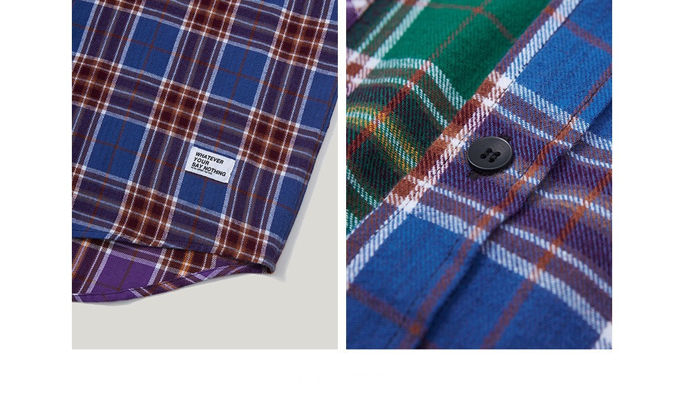Small quantity clothing manufacturers Polyester Grid Men Shirts
