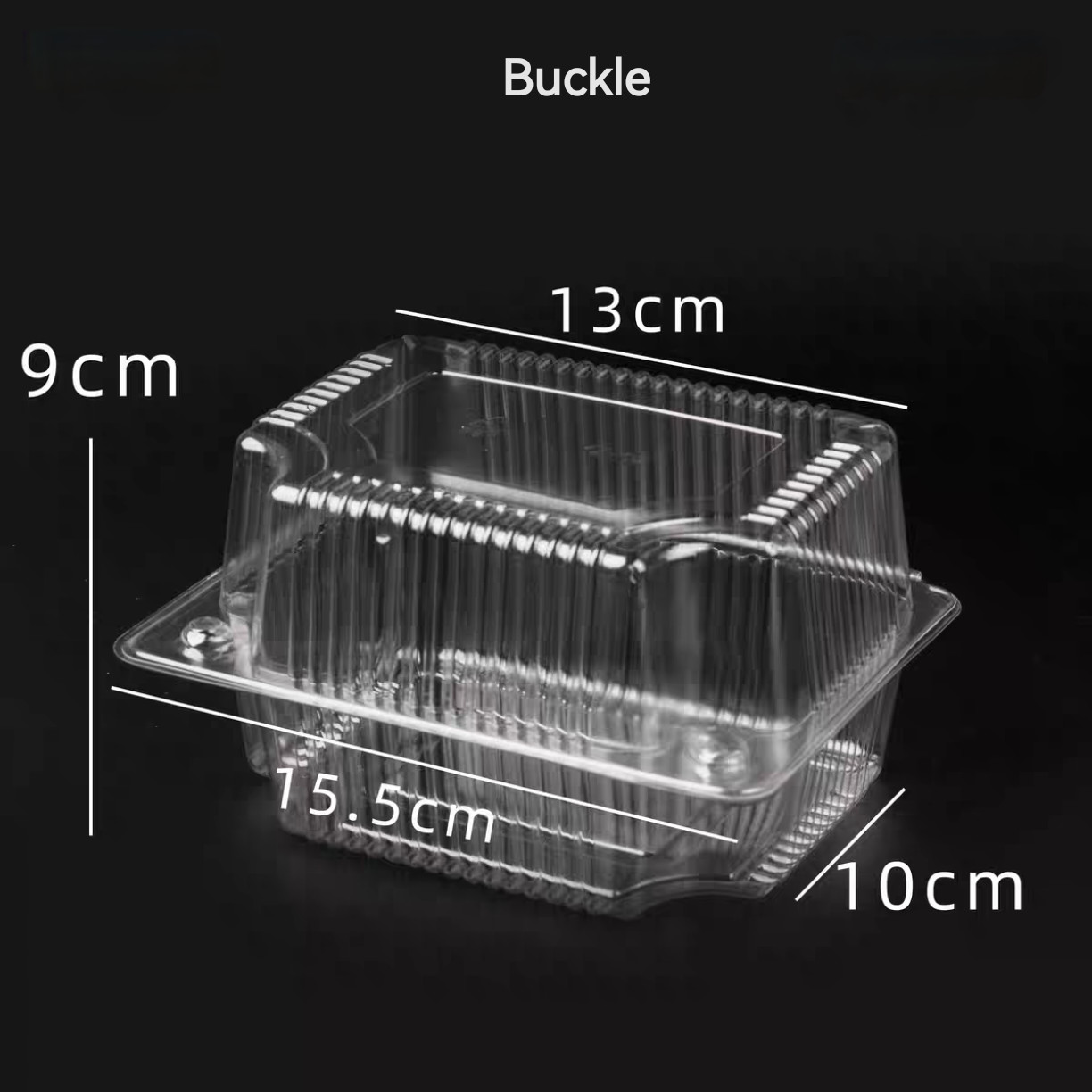 Disposable PET Plastic Transparent Clam Shell Hinge Vacuum Formed Cake Pastry Baking Takeout Clear Box Cover