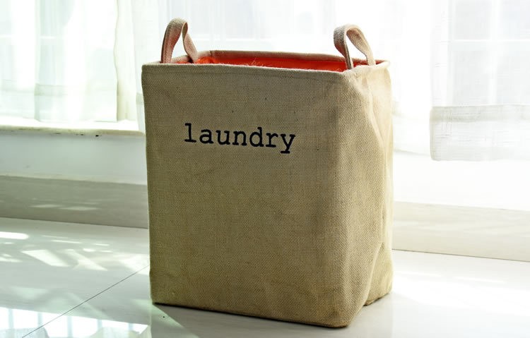 Waterproof Jute Foldable Laundry Basket Dirty Clothes Basket For Packing