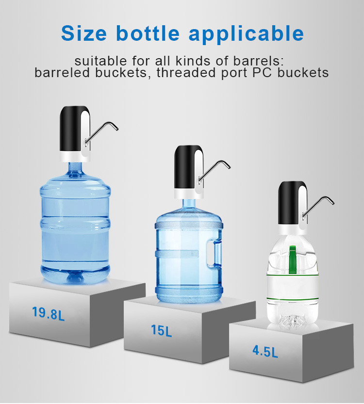 1200mAh ABS White Electric Portable Cold Water Dispenser With 3 Hours Charging Time