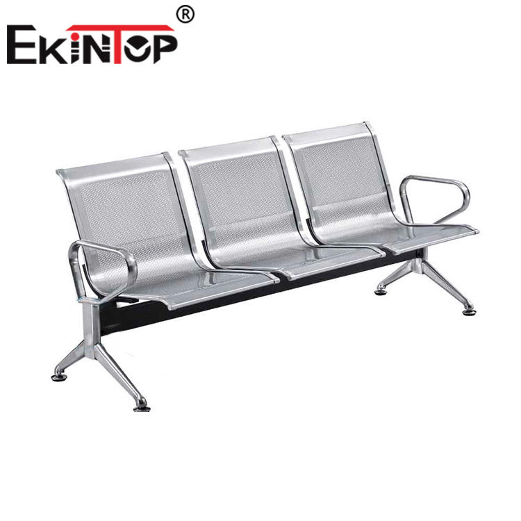 3 Seats Steel Frame Public Waiting Chair Comfortable For Bus Subway Station