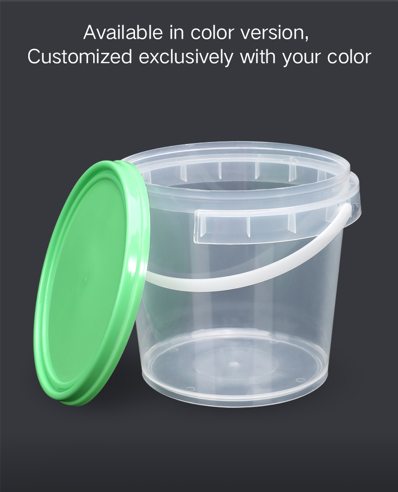 Round Plastic Bucket 500ml for Candy Popcorn Cookie Storage