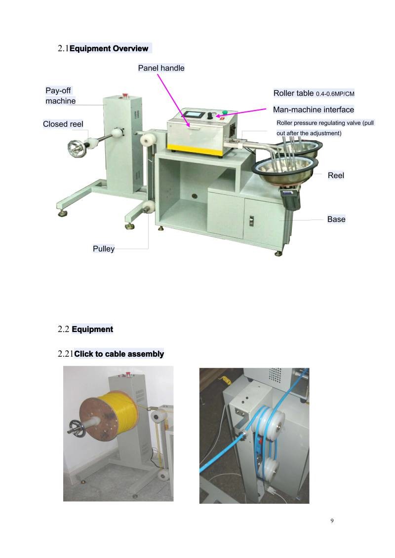 1.6m/s Fiber Optic Cable Cutting Machine 450 Watt 220V AC