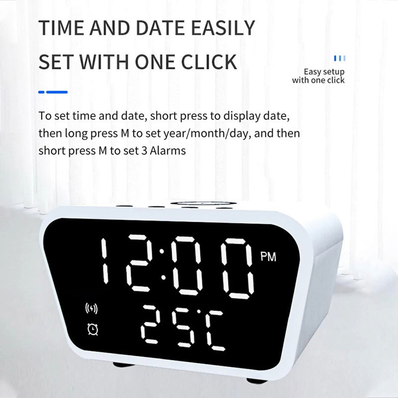 15W Alarm Clock Wireless Charger