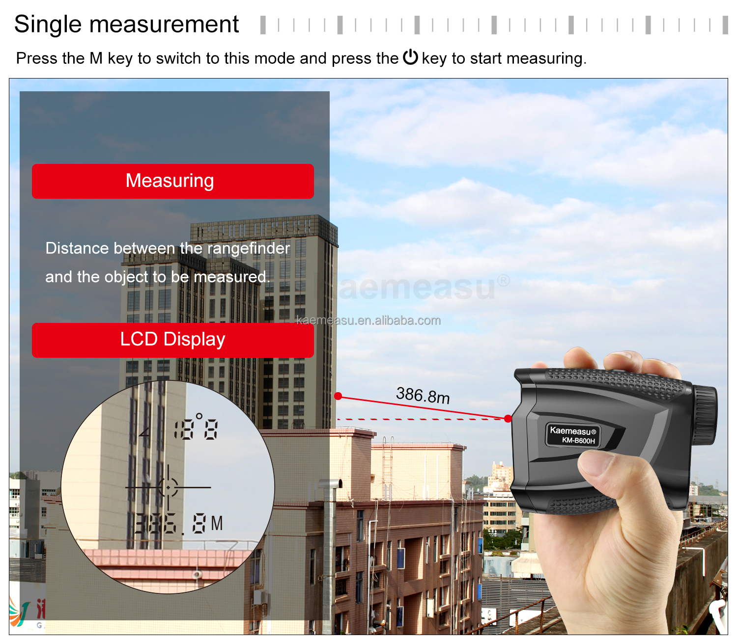 kaemeasu Multifunction Laser Distance Meter Telescope Golf Laser Rangefinder Hunting Electronic Ruler With Magnet Adsorption