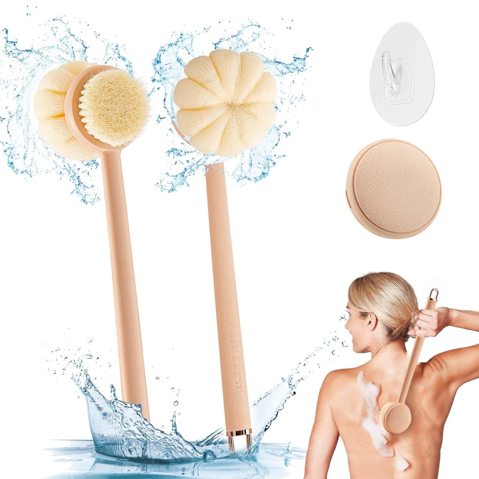 3 In 1 Multifunctional Detachable Back Scrubbing Brush Long Handled OEM