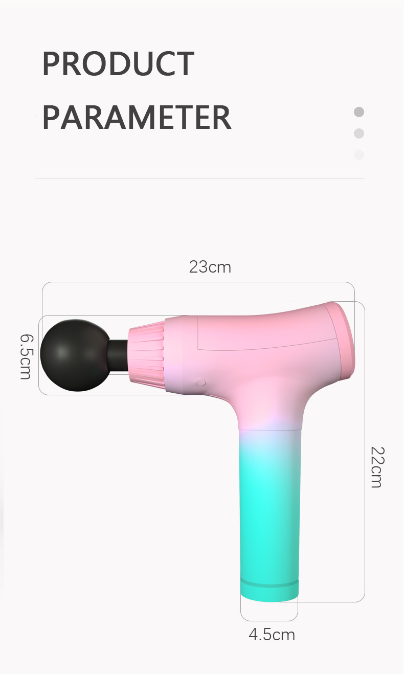 Rechargeable Cordless Deep Tissue Massage Gun 1200 To 2800RPM
