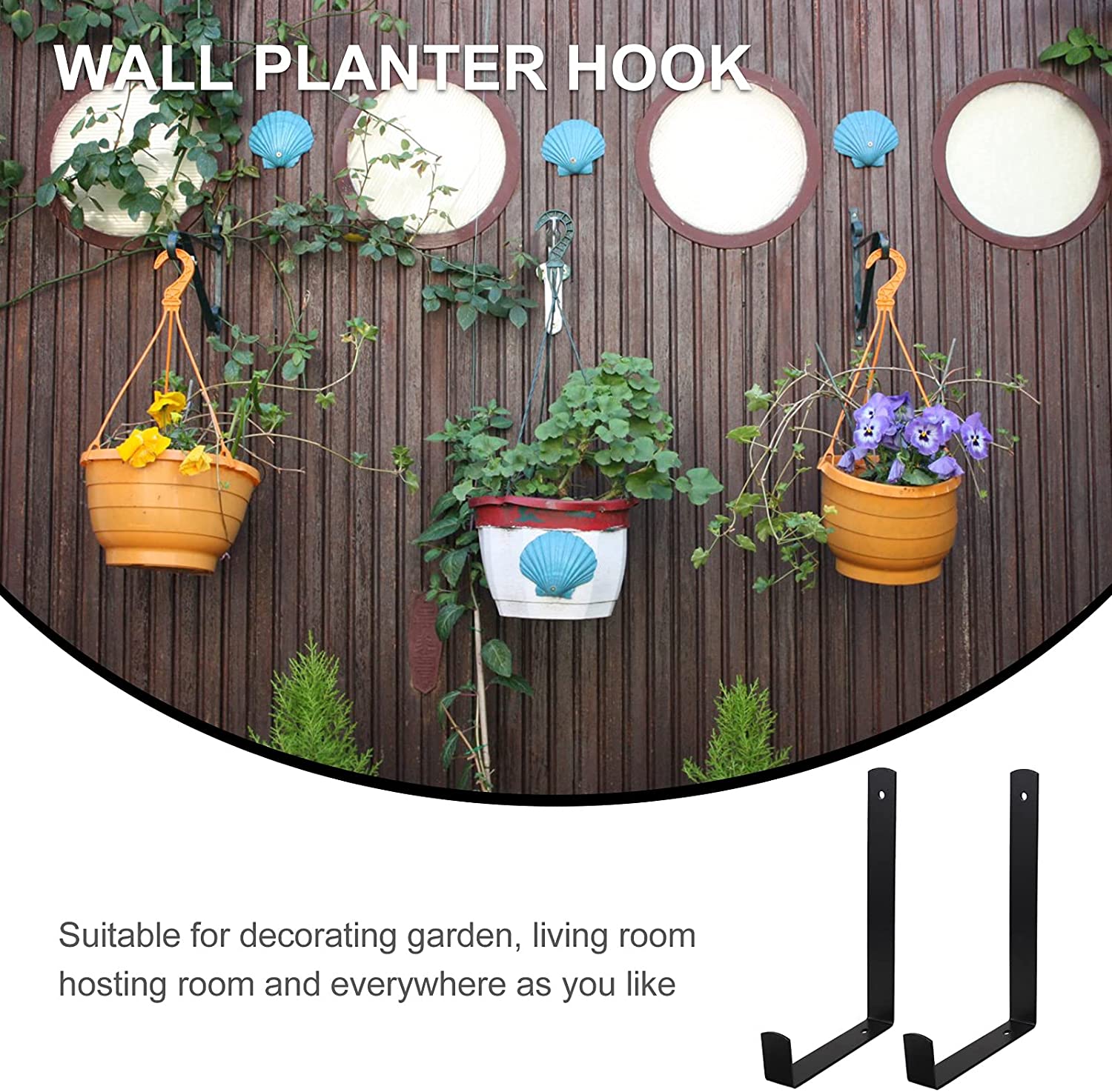 Standard Balcony Hanging Hooks Flower Window Box Brackets for Balcony Decoration
