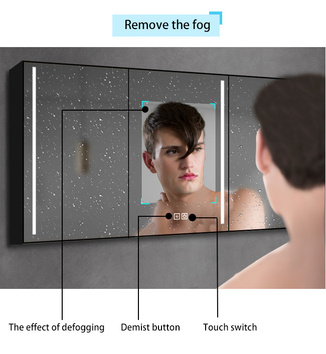 New Style Bathroom Mirror 800mm Aluminum Alloy Frame