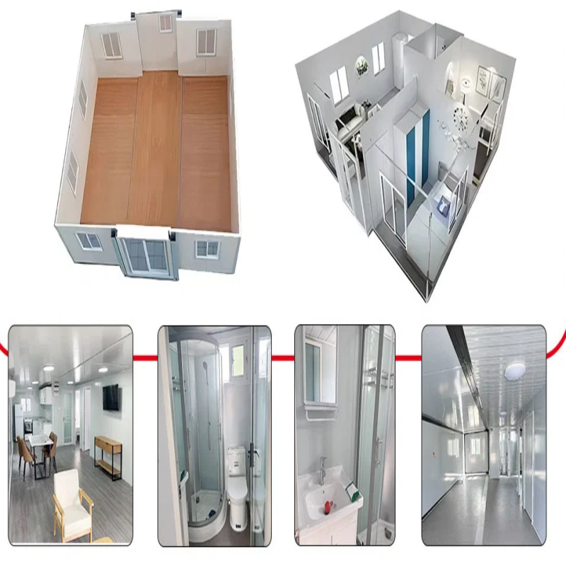 Customized Color 20ft or 40ft Prefab Expandable Folding Container House with 2 Bedrooms