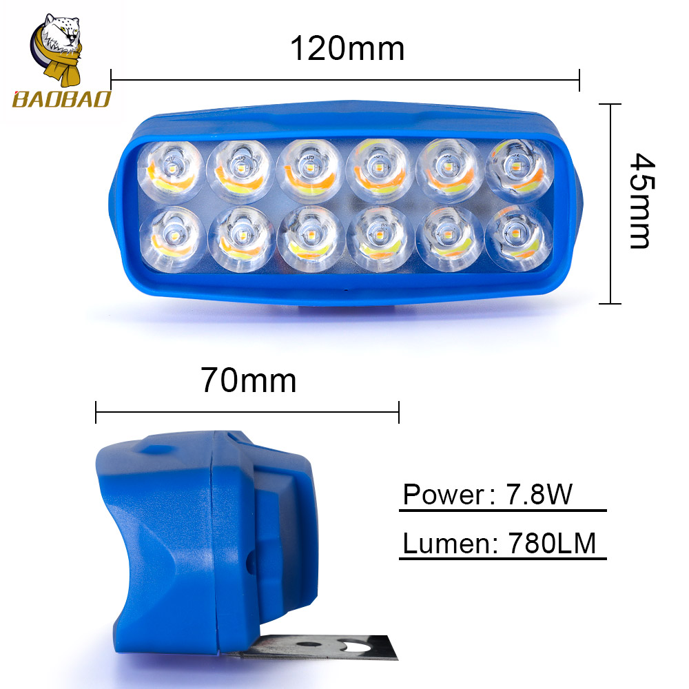 12W White Yellow Flash Plastic LED Blue Casing LED Light For Motorcycles