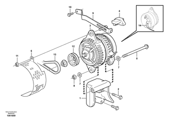 EC360 Excavator Replacement Parts Alternator VOE11170321