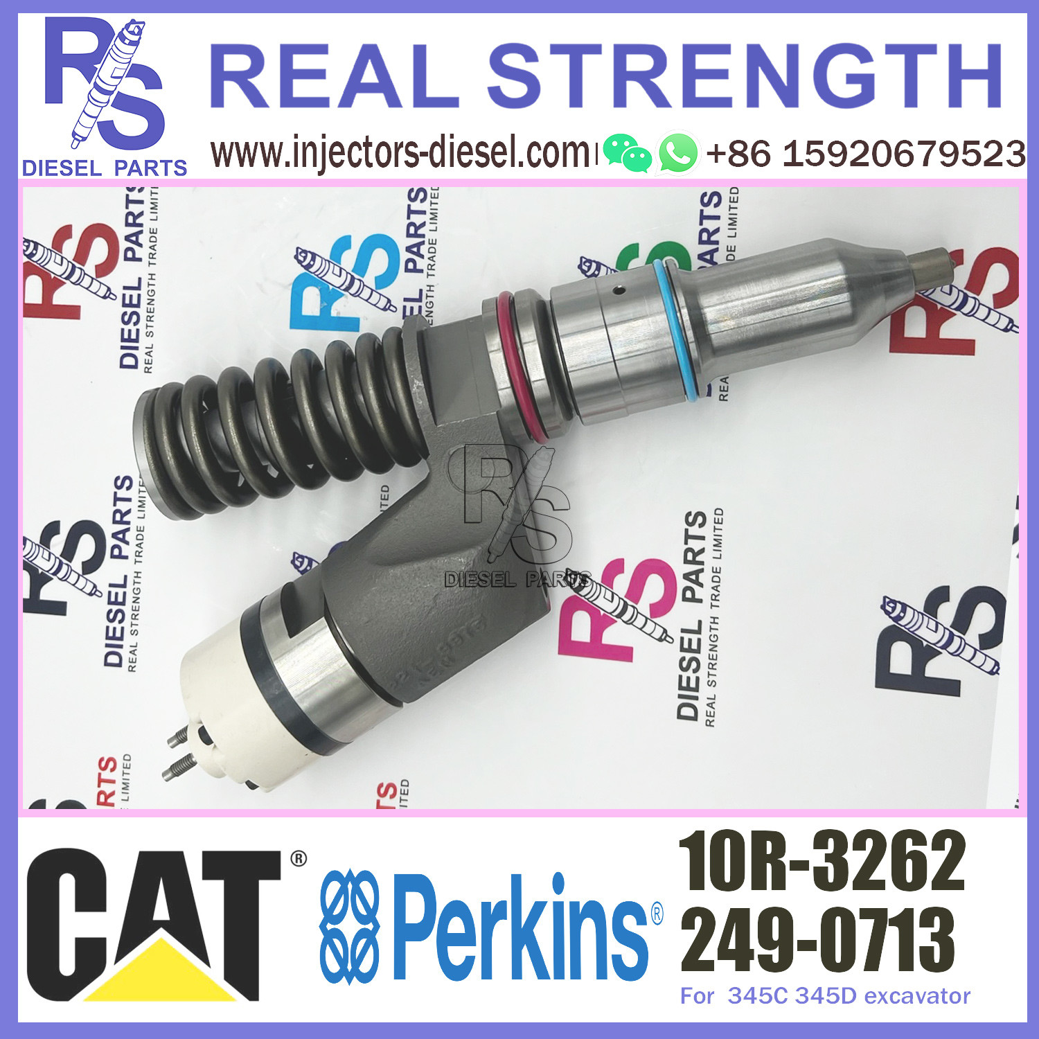 Excavator Diesel Engine Fuel Injector 2490713 10R-3262 For C11 C13 E345C
