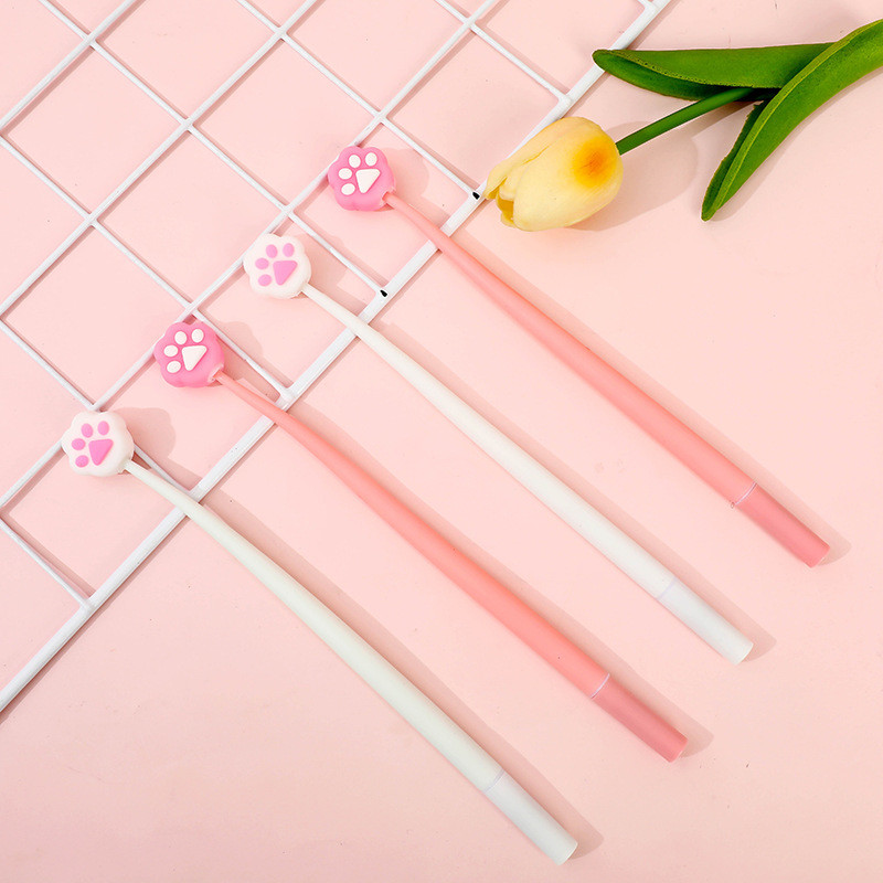 6 Pcs Cute Cartoon Gel Ink Pens, Shake Gel Pens For Kids And Girl,Kawaii Writing Pens Set For School Party Office Home,Student Gifts(0.5mm,Cat Paw