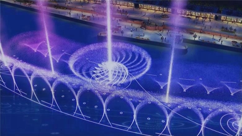 Mall Program Control Floating Fountain 380V 220V 50HZ